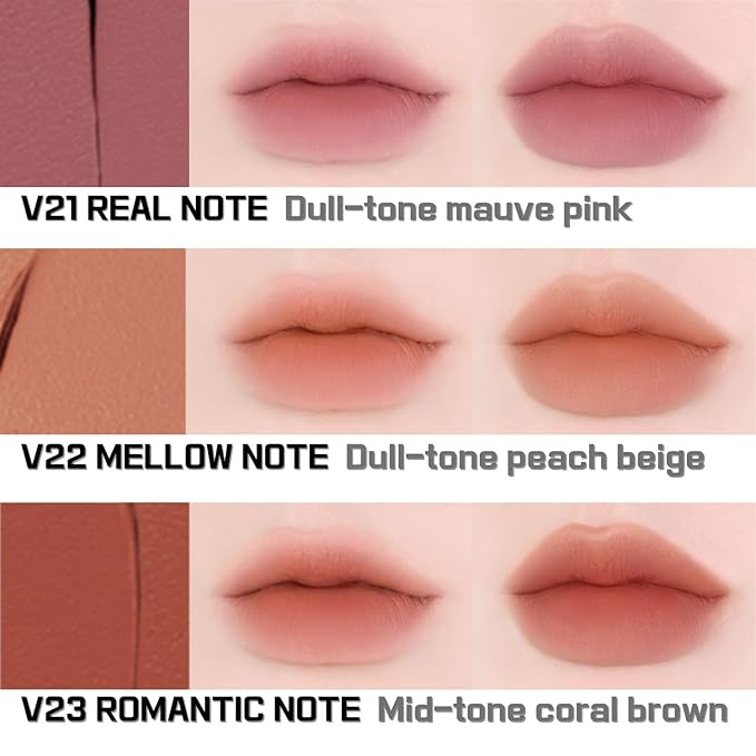 BBIA Last Velvet Tint - Soft & Creamy Matte Finish Lip Stain, Blur Effect with Velvety Texture, Long-Lasting, High Pigment, Lightweight, Non-Drying, Vegan, Korean Lip Makeup (V21 REAL NOTE)