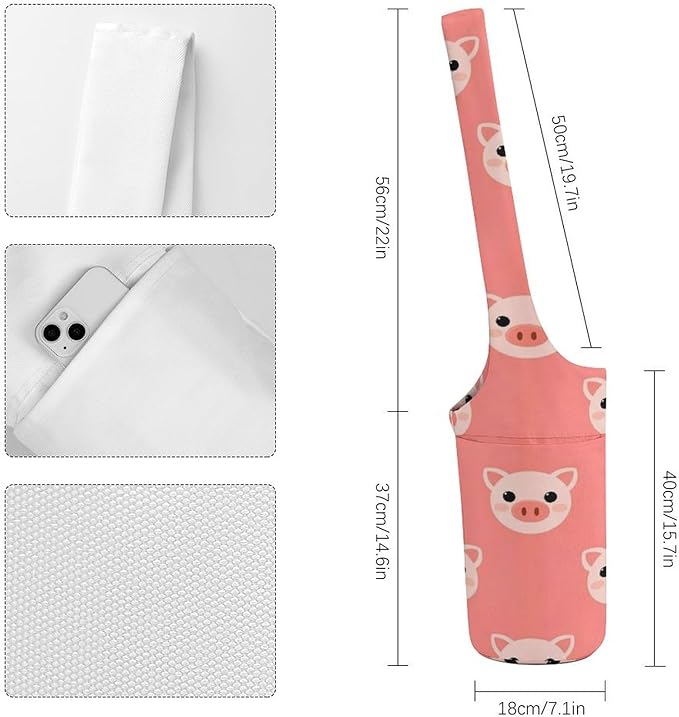 Large Yoga Mat Bag Fit Most Size for Ladies Yoga Mats Carrier Bags Multi-Functional Exercise Mat Holder Storage Bag