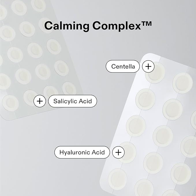 Cordiale Centella Pimple Patches with Salicylic Acid & Hyaluronic Acid, Hydrocolloid Acne Spot Patches for Face & Chin, Invisible Zit/Blemish Stickers, Korean Skin Care (78 Count, 2 Sizes)