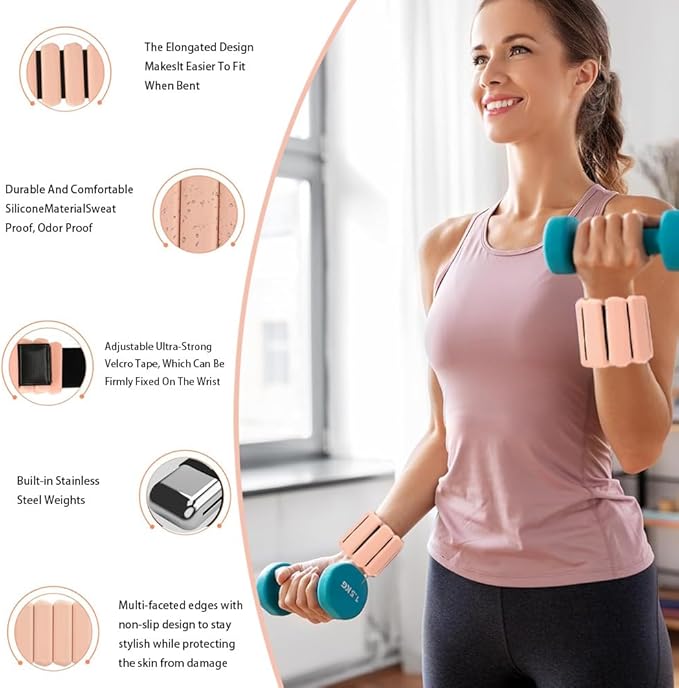 Ankle Weights Set of 2(1Lbs Each)