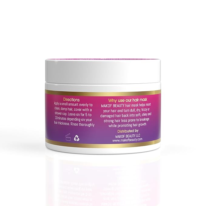 Deep Repair Hair Mask - Moisturizing Treatment with Shea Butter, Mango Butter, Argan Oil & Rosemary - Hydrates & Restores Dry, Damaged Hair - 10 fl oz