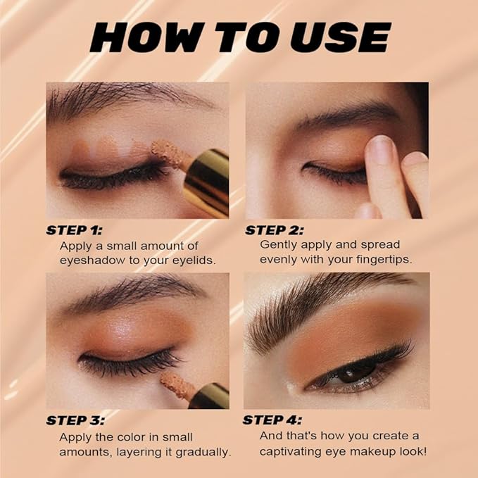 Light Brown Matte Liquid Metallic Eyeshadow, Longwear Eye Shadow Makeup For Older Women, Buildable Highly Matte Eye Shadow Cream in Finishes, Vegan & Cruelty-Free, (02#Light Brown)
