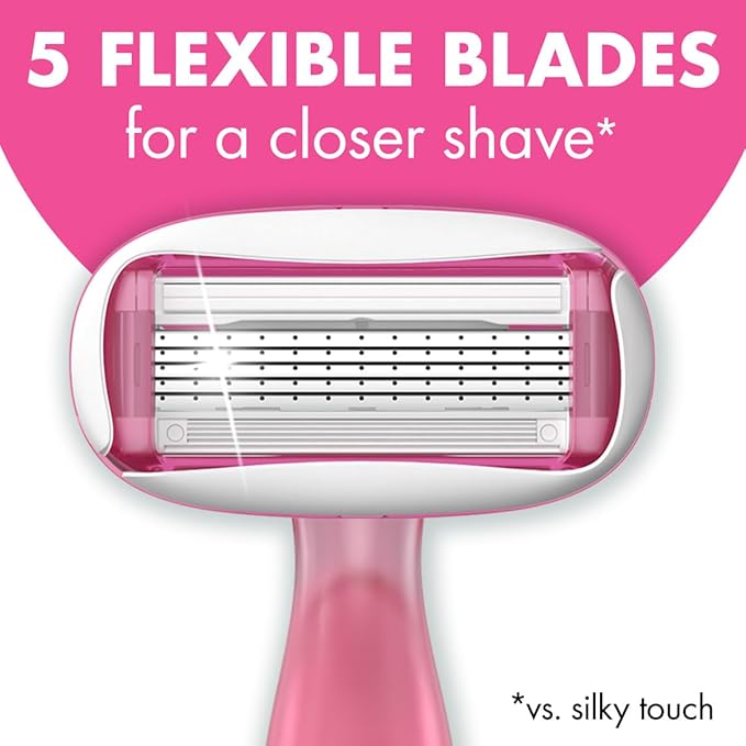 BIC Soleil 5 Escape Women's Disposable 5 Blade Razors, Vanilla and Berry Scented Handles, Comfort Shield, 2-Pack