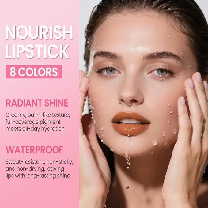 HHLTOH Honey Lipstick Tinted Lip Balm - Matte Tint Cream Lipsticks for All Skin Tones, Hydrating Lip Stain, Can be Buildable Blendable Nourishing Moisturizing Suitable for Women to Every Day Makeup 07