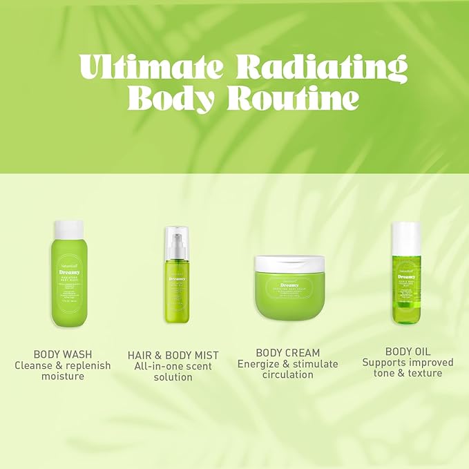 NATURE WELL Dreamy Radiating & Cleansing Body Wash, Infused With Aloe Juice, Squalane, White Peony Extract, Scented With Sweet Mandarin, Bergamot, Vanilla Orchid & Pink Sugar, 13 Fl Oz