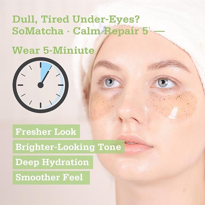 Tintark Matcha Hydrogel Under Eye Patches 28 Pairs Antioxidant Green Tea Eye Mask for Puffy Eyes and Dark Circles 5 Minute Cooling Hydration Under Eye Treatment Ophthalmologist Tested