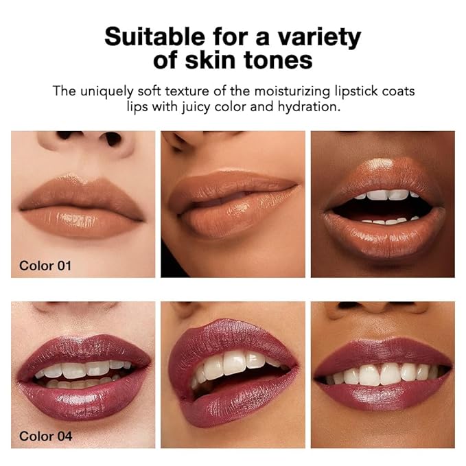 HHLTOH 2Pcs Tinted Lip Balm Moisturizing Lipstick – Waterproof Hydrating Matte Lip Balm for Women, Creamy Natural Color Stain for Dry Lips, Soft Matte Finish (1# Warm Orange Nude Brown & 4# Mauve)