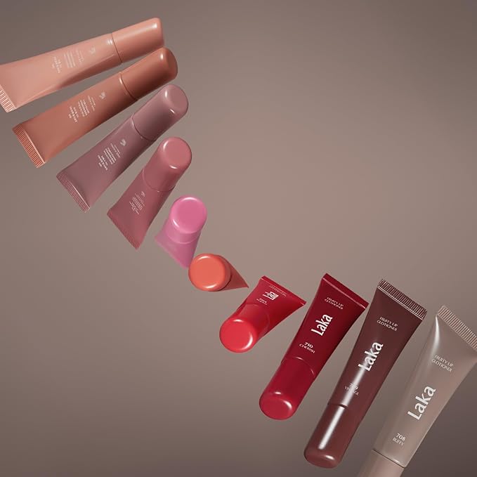 Laka Fruity Lip Glotioner, 10ml/0.33 fl.oz, Lip Gloss with High Shine Vivid Colors, Jelly tip for Hygienic & Easy Application, K-Beauty (#710 Cherish)