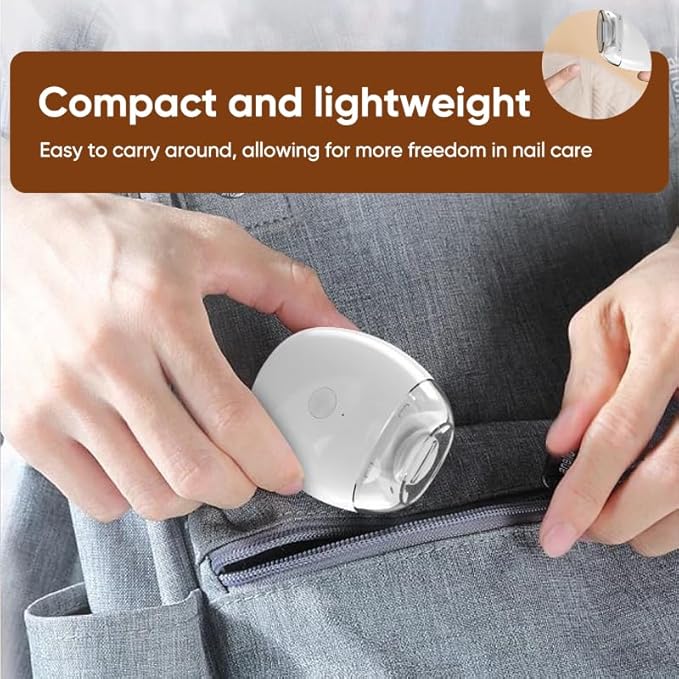 2026 Saker Electric Automatic Nail Clipper & Trimmer|3-in-1 Rechargeable Nail Grinder with LED Light & 3 Speeds|Gentle for Toenails&Fingernails|Ideal for Seniors, Adults & Babies (1PC)