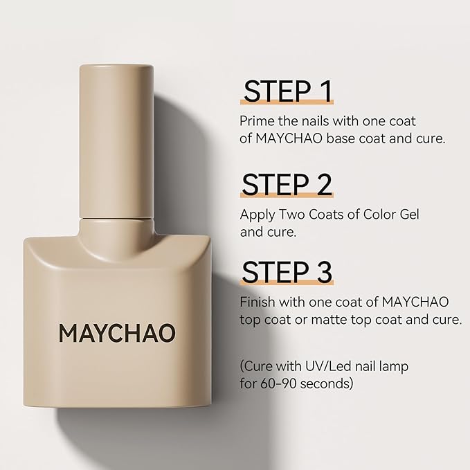 MAYCHAO 15ML Glitter Nude Pink Gel Nail Polish 1Pc Iridescent Shimmer Jelly Neutral Skin Tone Clear Sparkly Pink Natural Soak off UV LED Cured Nail Polish for Manicure Salon DIY at Home, 0.5 OZ