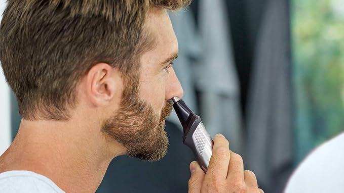 Norelco Philips Multigroom Series 7000 23 Piece Mens Grooming Kit, Trimmer for Beard, Head, Body, and Face - NO Blade Oil Needed, MG7750/49