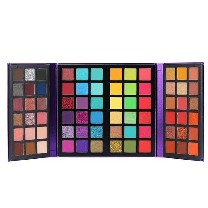 BestLand 72 Colors Ultra Secret Eyeshadow Palette, 4 in1 Color Board Matte Shimmer Glitter Nude Natural All In One Makeup Palette Blendable Pigmented Make Up Green Eye Shadow Pallet Gift Kit