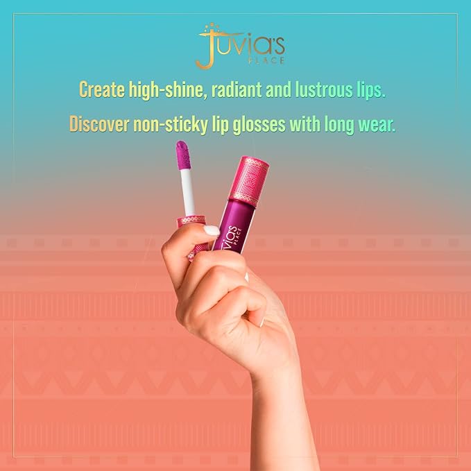 Juvia's Place Lip Gloss Reflect Shes Royal, Cool-Toned Berry, Long Lasting Hydrating The Reds & Berries 16 oz,
