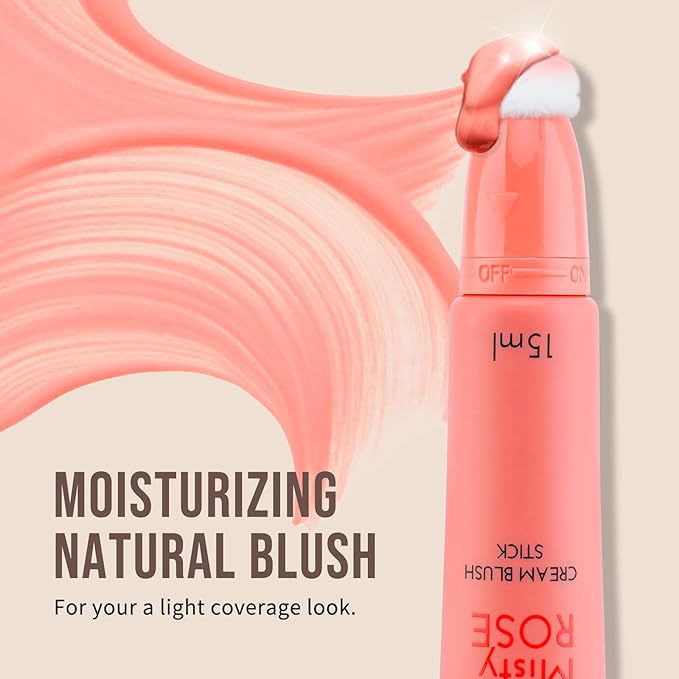 Color Nymph Liquid Blush For Cheeks, Liquid Makeup Blush Beauty Wand High Pigment Flushed Cheeks Hydrating Cream Blusher For Radiant Fine Texture Lasting Easy Makeup Blending - Natural Pink Blusher