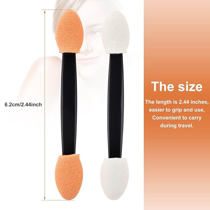 300PCS Disposable Eyeshadow Applicators, Dual Sides Eyeshadow Brushes Applicator, Eye Makeup Sponge Applicators