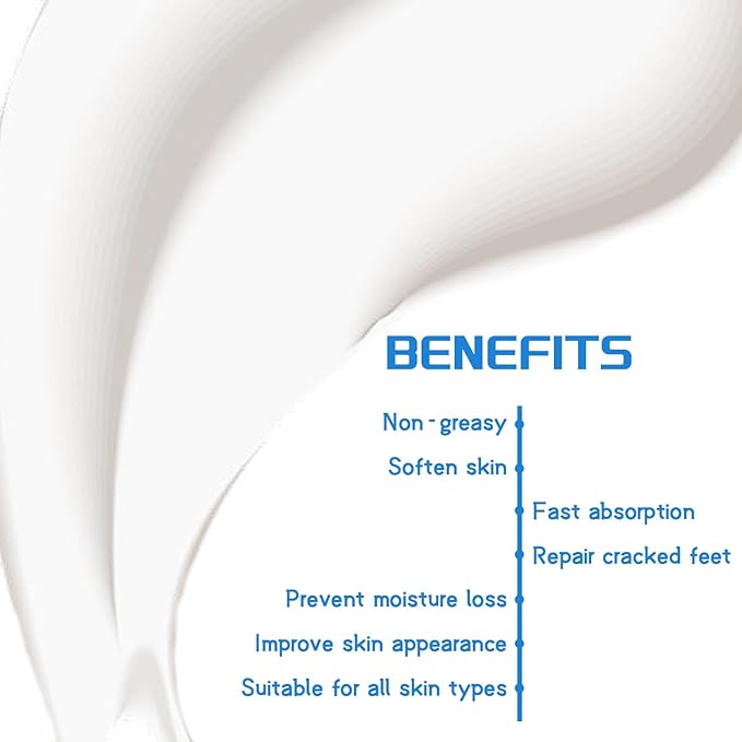 Urea Cream 40 percent for Feet Maximum Strength + 2% Salicylic Acid, Exfoliating Dead Skin & Soften Crack Foot for Extremely Dry Skin Body Lotion, Urea 40% Cream Enriched Skin Moisturizer, 5.3 oz（40%）