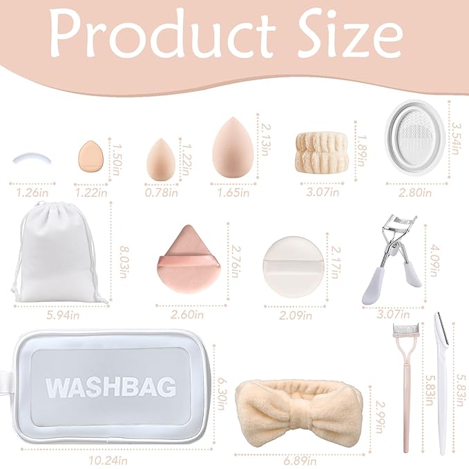 GZIXBDA Makeup Brush Set, 52Pcs Makeup Tool Set Premium Synthetic Foundation Concealers Powder Eye Shadows Makeup Brushes Kit for for Beginner Professional, Beige