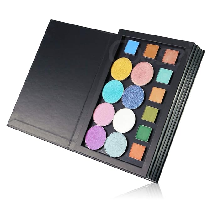 3-Layer Book Shaped Magnetic Eyeshadow Palette Large Empty