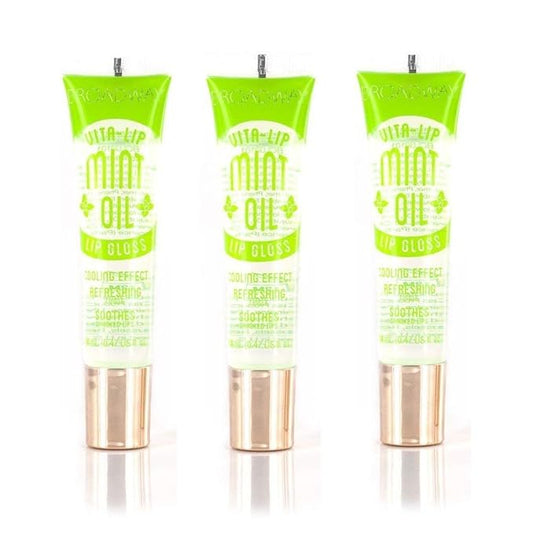 Ruby Kisses Broadway Vita-Lip Clear Lip Gloss (Mint Oil 3 Pack), Ultra-Hydrating & Soothing Formula with Vitamin Oils, High-Shine Non-Sticky Finish, Nourishing Glossy Lip Balm With Cooling Effect