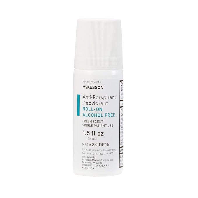 McKesson Antiperspirant Deodorant Roll-On Stick [Pack of 96] Bulk, Mini Travel Size, Alcohol-Free, Fresh Scent, 1.5 fl oz