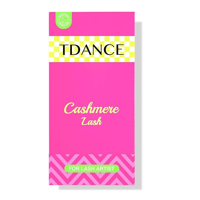 TDANCE Cashmere Lash Extensions Super Matte Black Classic Lash Extension 0.05mm Thickness D Curl 14-19mm Individual Volume Lash Extensions for Professional Salon Use(0.05-D,14-19mm)