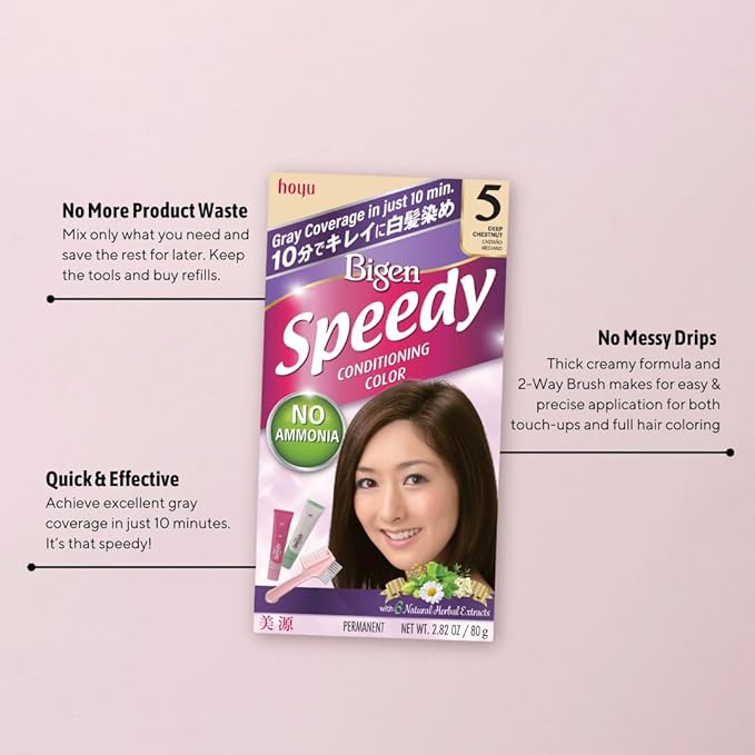 Bigen Speedy Conditioning Color Kit: 3 Warm Chestnut - 3 Pack