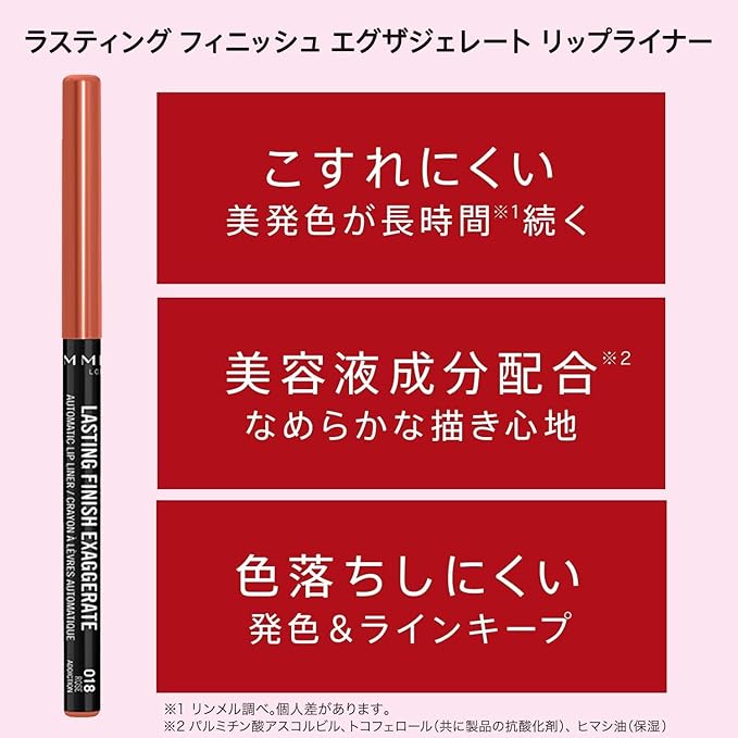 Rimmel Lasting Finish Exaggerate Automatic Lip Liner - Rich, Smooth Formula, Long Lasting - 024 Red Diva, .01oz