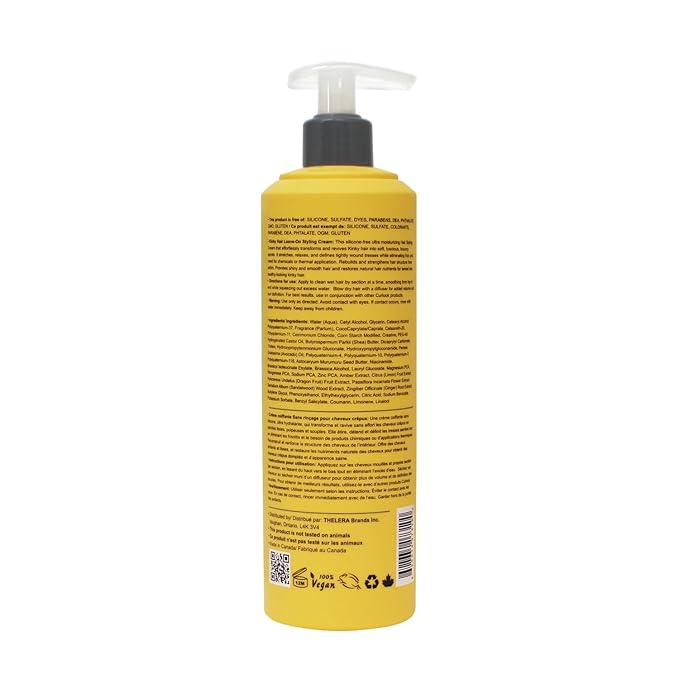 CURLOOK Kinky-Coily Hair Leave-in Styling Cream - Silicone Free With Niacinamide, Creatine, Minerals, Triolein Oil, Shea Butter, Murumuru Butter and Scalp & Plant Extracts - Made in Canada