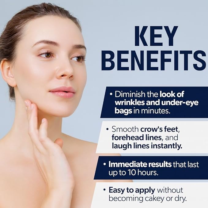 Instant Firming Eye Serum - Anti-Aging Formula for Under Bags and Wrinkles, Under Eye Cream, Wrinkle Filler, Visibly Improves for Bags Dark Circles Treatment for Puffines | 10ml