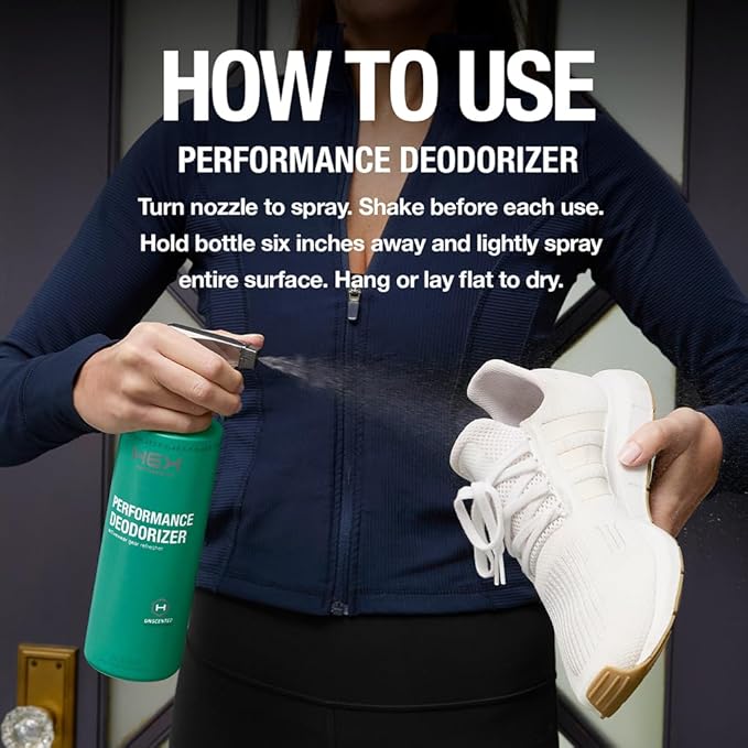 HEX Performance Deodorizing Spray, Fresh, 44oz (Pack of 2) - Awesome for Shoes, Gear, Activewear & Fabrics, Yoga Mats & Gym Equipment, Carpet, Pets, Odor Eliminator & Fabric Refresher Spray