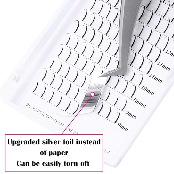 Spike Lash Extensions Mixed Tray Premade Spikes Eyelash Extensions Single Super Thick Eyelash Spikes Individual Lashes Fairy Eyelashes (C Curl, 8-14mm)