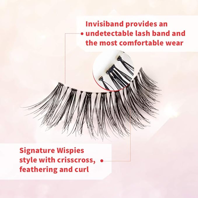 Ardell Wispies Eyelashes – Multi-Dimensional, Natural Lashes Strips, 6 Pairs x 2 Pack