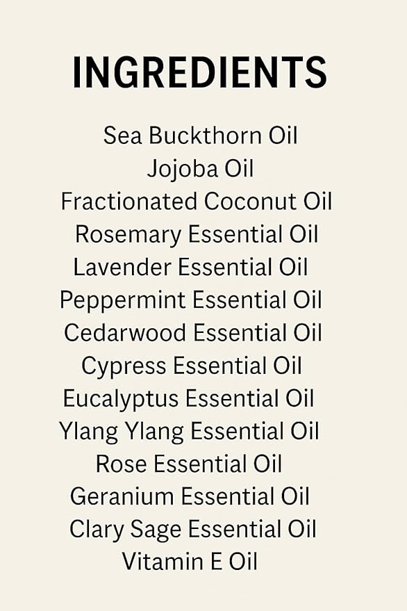 Hair & Scalp Tonic Essential Oil – Made from 14 Botanical Oils for Thicker, Fuller Hair • Root-Strengthening & Scalp-Nourishing Hair Serum • Refreshing Herbal Formula – Made in USA -1 oz
