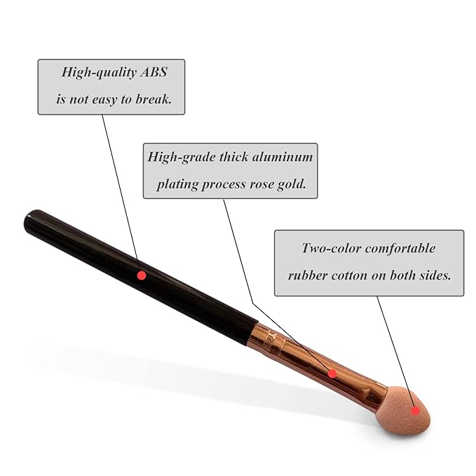 UorPoto Eyeshadow Applicators Double Sided Sponge Tip Foam Reusable，20Pcs Professional Organic Long Handle Washable Makeup Eye Shadow Brush Set