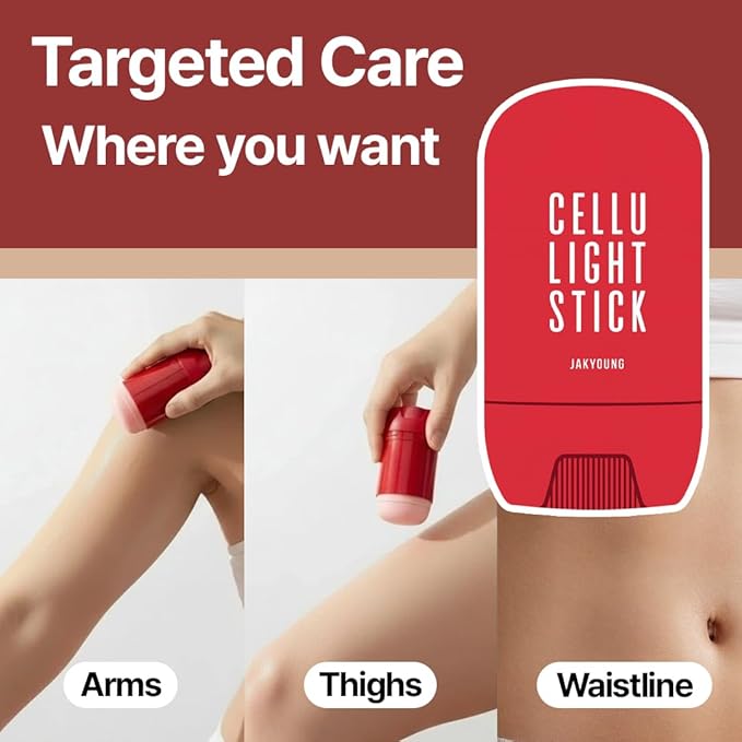JAKYOUNG Cellu-Light Body Firming Stick – Helps Reduce the Appearance of Cellulite & Smooth Uneven Skin Texture | Pink Pepper & Essential Oils | Non-Greasy Massage Balm 1.76 oz (50 g)
