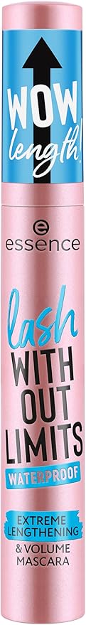 essence | Lash Without Limits Extreme Lengthening & Volume Waterproof Mascara | Volumizing & Lengthening | Vegan, Cruelty Free & Paraben Free