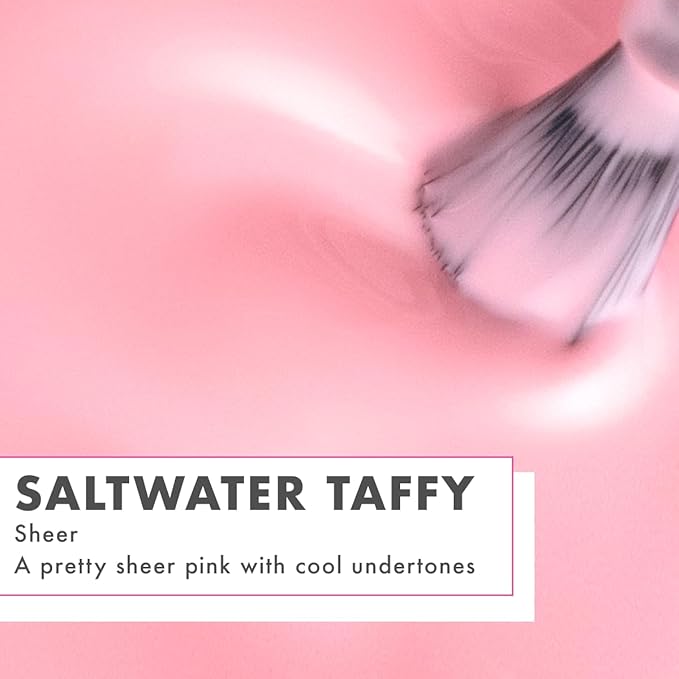 Olive & June Long Lasting Nail Polish | Valentine's Day | Plump, Gel-Like Finish | No Lamp Needed Lasts up to 10 days | Salon-Quality Vegan & Cruelty-Free Chip-Resistant | Saltwater Taffy | Sheer Pink