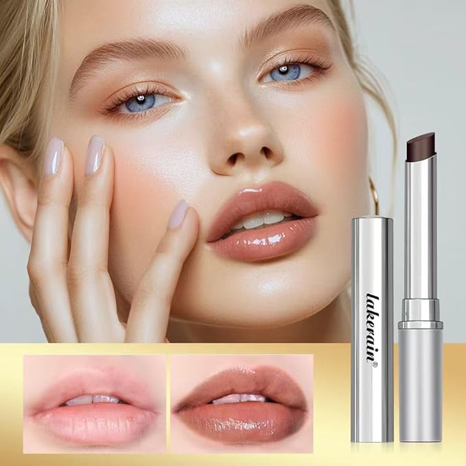 2PCS Honey Lipstick Balm,Deep Moisturizing Black Cherry Tint Lip Balm, Nourishing Honey Noir Lipgloss, Pink Lip Tint,Nourishing and Hydrating Lip Gloss for All Skin Tones (Black & Pink)