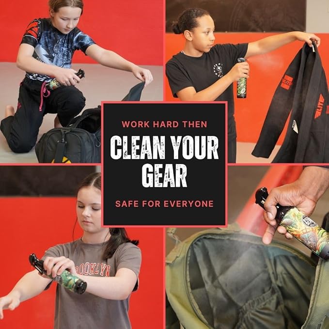 Deodorizing Spray – Refreshing Body & Gear Spray for Wrestlers, MMA, Jiu-Jitsu & Athletes – 8oz Bottle (Sandalwood + Bourbon)