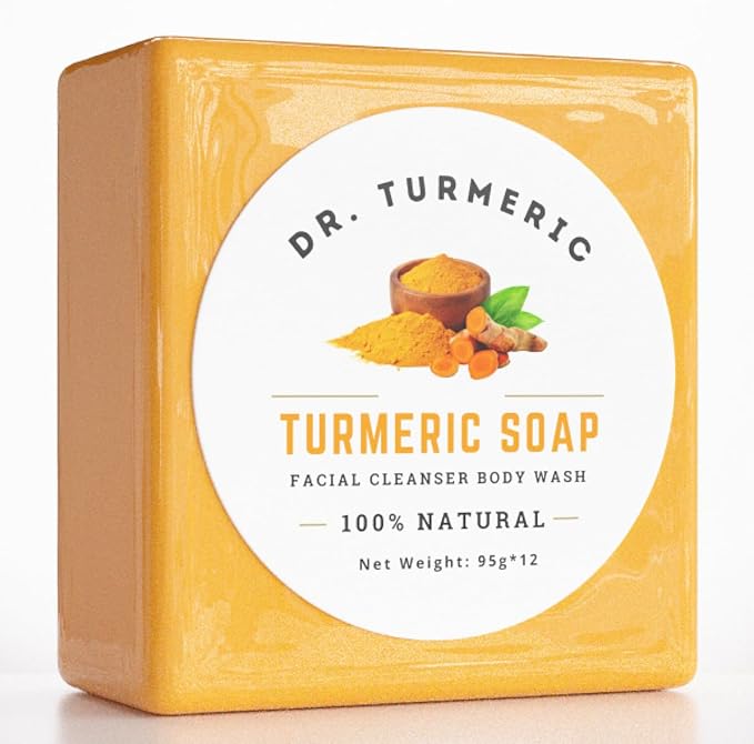 Turmeric Soap Bar | Face & Body Cleanser | Moisturizing | Lathering | Deep Cleansing | Evens Skin Tone | Refreshing Scent | Radiant Skin | 1 count pack of 1|
