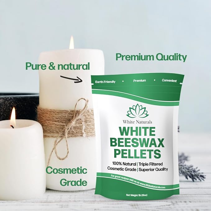 White Beeswax Pellets 1 lb (16 Candles