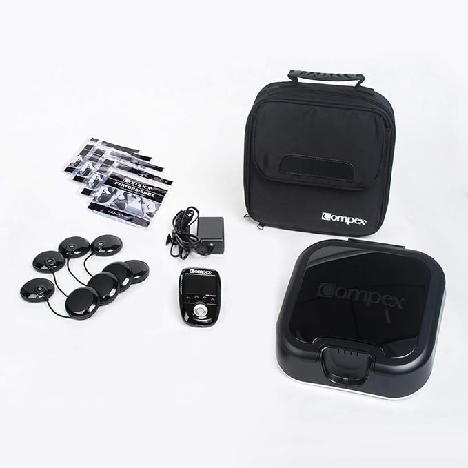 Compex Wireless USA 2.0 Muscle Stimulator w/TENS Bundle Kit: Muscle Stimulation Machine, with Snap Electrodes,Programs, Wireless PODs etc, Black