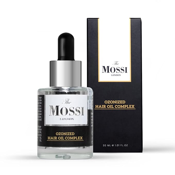 The Mossi London Ozonized Scalp Oil, Hair growth Complex, Hair oil for Dry Scalp, Hair Growth oil For Man, Woman, Scalp Treatment, All Hair Types (1.01 fl Oz. - 30 ml)