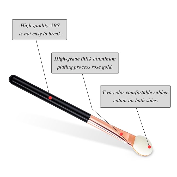 Uorpoto Eyeshadow Applicators Double Sided Sponge Makeup Brushes Reusable 10Pcs Round Foam Eye Shadow Applicator Sticks Brush Set Washable
