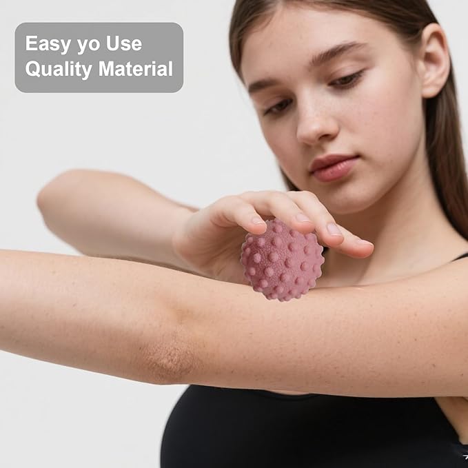 3PCS Firm Massage Lacrosse Balls for Myofascial Release, Muscle Knots, Trigger Point Therapy, Yoga Deep Tissue Massage, Pain Relieve from Plantar Fasciitis, Muscle Soreness Massager Ball