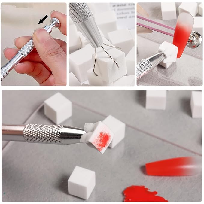 100Pcs Soft Nail Sponges for