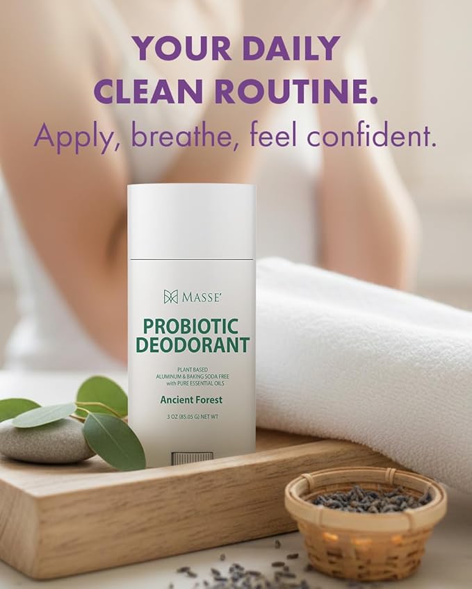 Probiotic Deodorant - Natural Deodorant for Women & Men, Plant-Based Aluminum & Baking Soda Free Deo Stick, 3 oz by Candida Freedom - Ancient Forest
