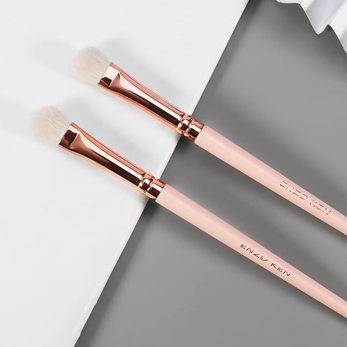 ENZO KEN Natural Goat Hair Eyeshadow Brush, Large Smudge Eye Shadow Brush, Shader Eye Shadow Brushes, Single Natural Hair Makeup Brush, Single Eyeshadow Blending Brush.