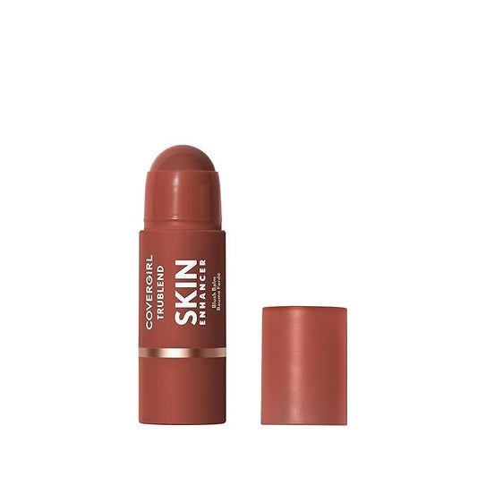 COVERGIRL Trublend Skin Enhancer Blush Balm Stick, Vegan Formula, Easy to Use, Glides on Effortlessly, Non-Greasy, Doesn't Crease - 245 Toasted Chai (Bright, Warm Terracota)
