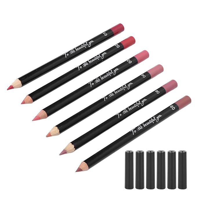 6pcs Lip Liner, Professional Waterproof Matte Long Lasting Long